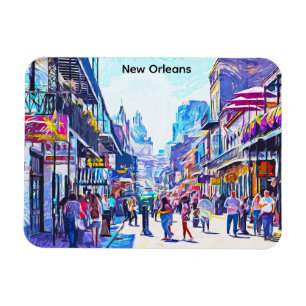Farbenfrochte New Orleans Louisiana French Quarter Magnet