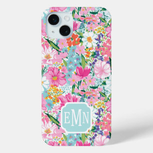 Farbenfroger Garten mit Monogramm Case-Mate iPhone Hülle