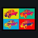 Farbenfroh 1971 Land Rover Lieferwagen LKW Pop Art Poster<br><div class="desc">Farbenfrohe 1971 Land Rover Lieferwagen Truck Modernes Pop Kunstbild.</div>