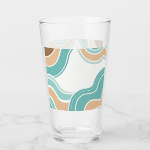 Farbenfroh, abstrakt, blau-orange braun glas
