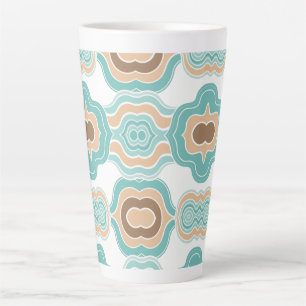 Farbenfroh, abstrakt, blau-orange braun milchtasse