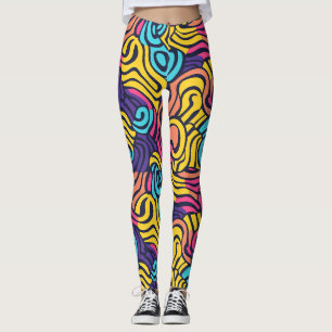 Farbenfroh Abstrakt fröhlich Leggings