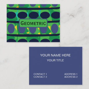 Farbenfroh Abstrakt, modern geometrisch Visitenkarte