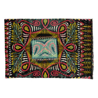 Farbenfroh abstrakt: Quadrat-Taschendesign. Kissenbezug