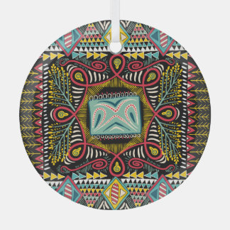 Farbenfroh abstrakt: Quadrat-Taschendesign. Ornament Aus Glas