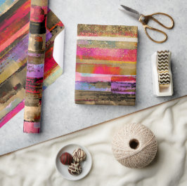 farbenfroh Abstrakt und Glitzer Geschenkpapier
