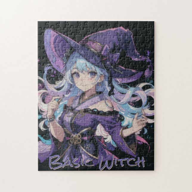Farbenfroh/Anime/Hexe/Halloween Puzzle (Vertikal)