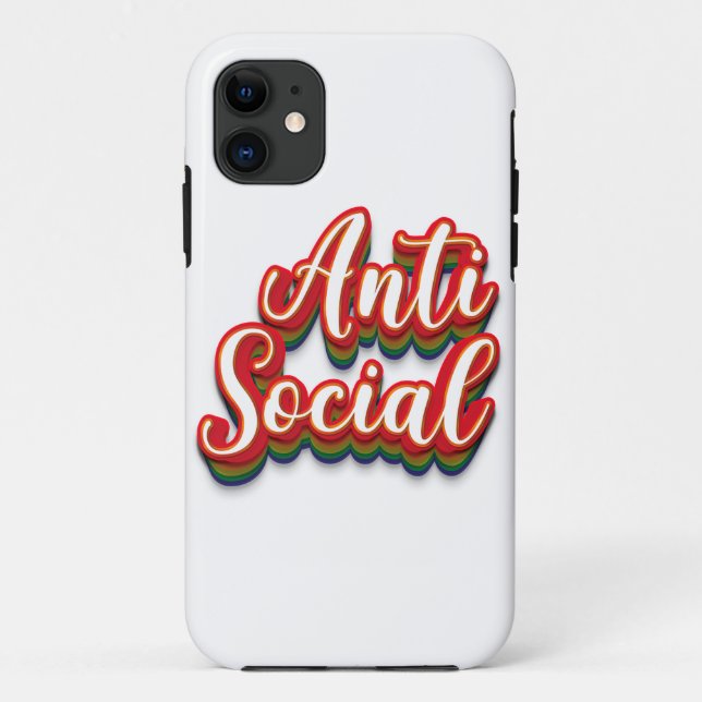 Farbenfroh antisozial Case-Mate iPhone hülle (Rückseite)