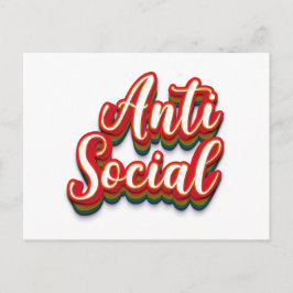farbenfroh antisozial postkarte
