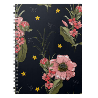 Farbenfroh auf dunklem Hintergrund. Handgezogenes  Notizblock