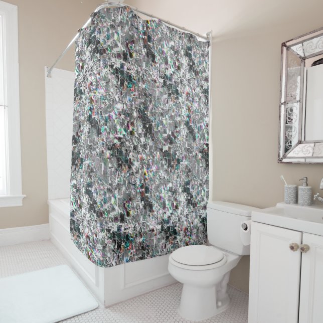 Farbenfroh aussehen wie quadratische dvd Ausschnit Duschvorhang (Beispiel)