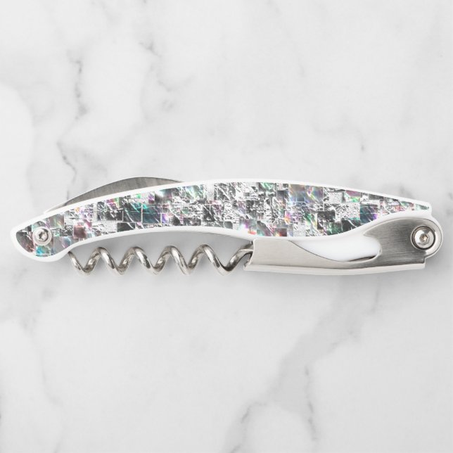 Farbenfroh aussehen wie quadratische dvd Ausschnit Kellnermesser (Rückseite)