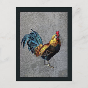 Farbenfroh Bantam Rooster Postkarte
