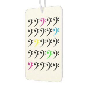 Farbenfroh Bass Clef Autolufterfrischer