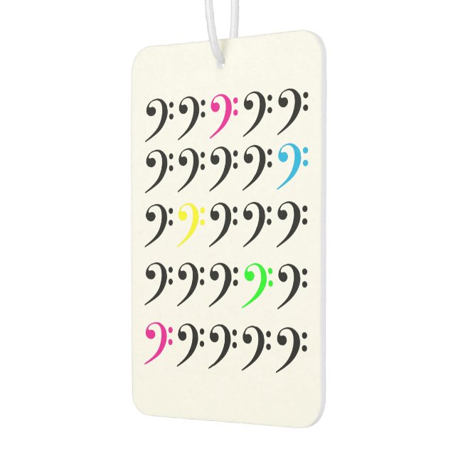 Farbenfroh Bass Clef Autolufterfrischer (Links)