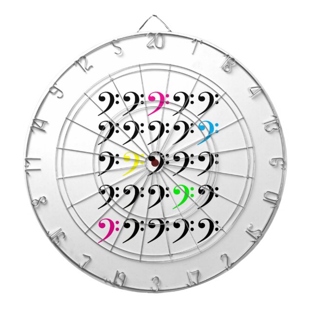 Farbenfroh Bass Clef Dartscheibe (vorne)