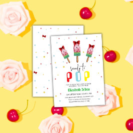 Farbenfroh, bereit zum Pop Eiscreme Babydusche Einladung
