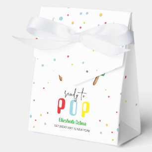 Farbenfroh, bereit zum Pop Eiscreme Babydusche Geschenkschachtel