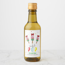 Farbenfroh, bereit zum Pop Eiscreme Babydusche Weinetikett