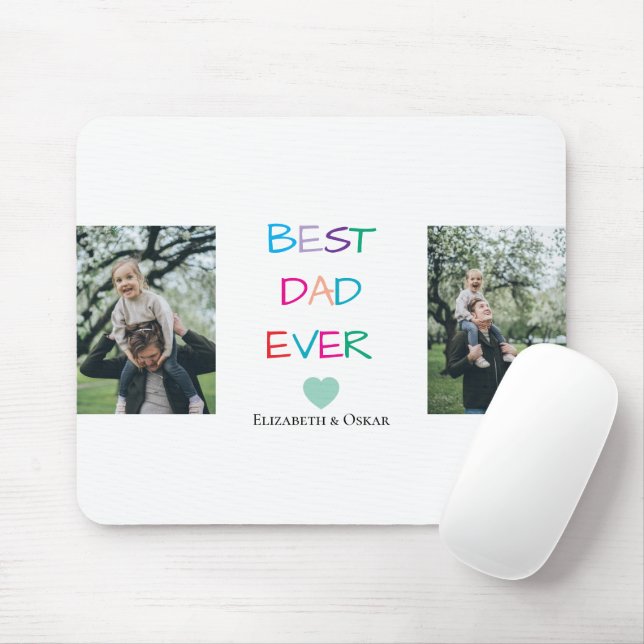 Farbenfroh "Bester Vater je" - Fun & Heartfelt Mousepad (Mit Mouse)