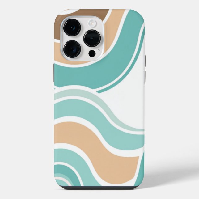 Farbenfroh blau/braun/braun iPhone hülle (Rückseite)