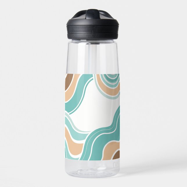 Farbenfroh blau/braun/braun trinkflasche (Vorne)