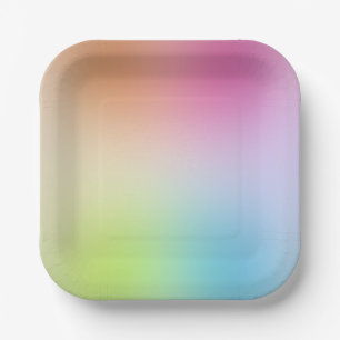 Farbenfroh, blau, gelb, orange Rosa Lila Pappteller