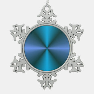 Farbenfroh Blau/Grün/Mauve> Weihnachtsschmuck Schneeflocken Zinn-Ornament