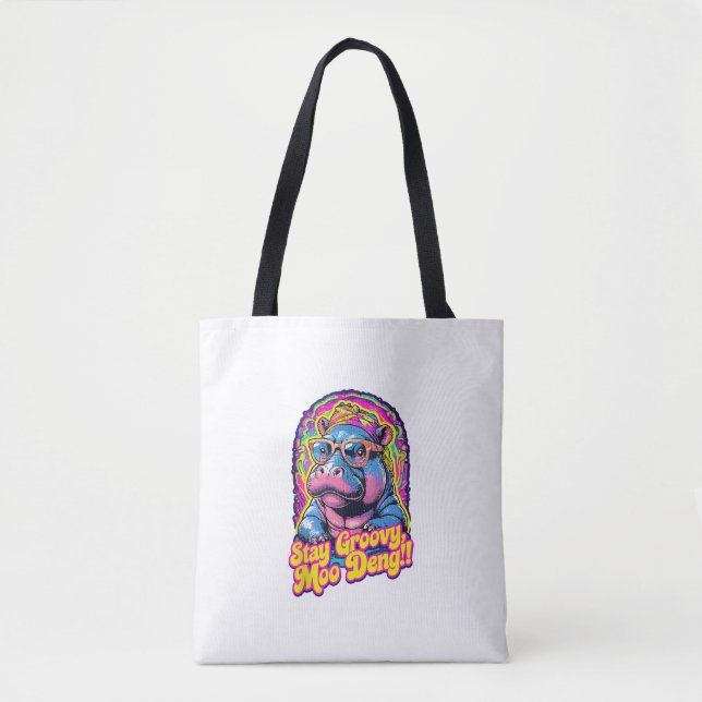 Farbenfroh Bleibe Groovy Moo Deng Pygmy Hippo Desi (Vorderseite)