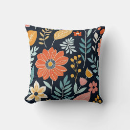 Farbenfroh, blühend Boho Kissen