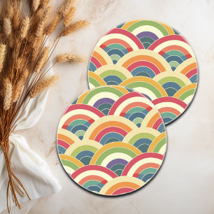Farbenfroh Boho Rainbow Getränkeuntersetzer