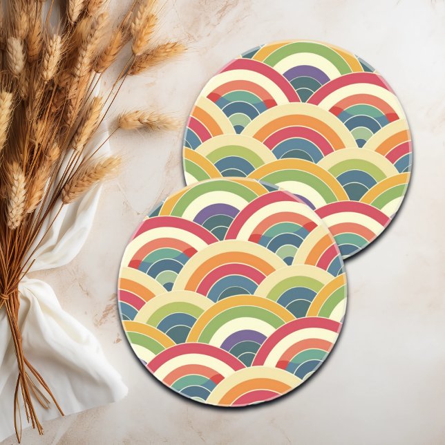 Farbenfroh Boho Rainbow Getränkeuntersetzer (Von Creator hochgeladen)