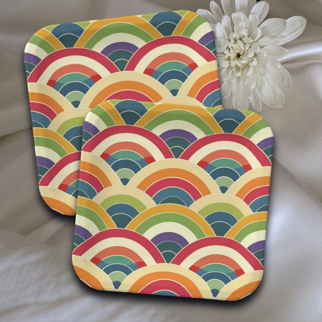 Farbenfroh Boho Rainbow Getränkeuntersetzer (Von Creator hochgeladen)
