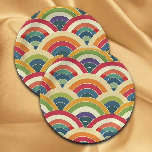 Farbenfroh Boho Rainbow Pappteller (Von Creator hochgeladen)