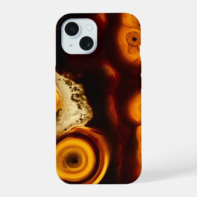 Farbenfroh Brown Agate iPhone 15 Hülle (Rückseite)