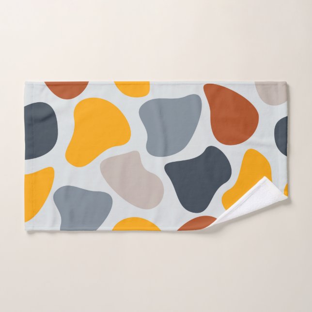 Farbenfroh, cool, trendig, modern, Bio geometrisch Handtuch (Handtuch)