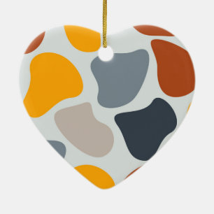 Farbenfroh, cool, trendig, modern, Bio geometrisch Keramik Ornament