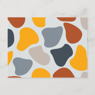 Farbenfroh, cool, trendig, modern, Bio geometrisch Postkarte