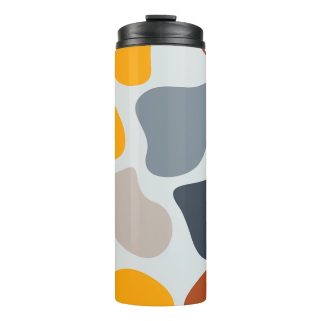 Farbenfroh, cool, trendig, modern, Bio geometrisch Thermosbecher (Vorderseite)