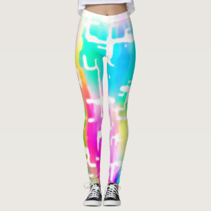 Farbenfroh Crazy Rustikales Abstraktes Muster Leggings