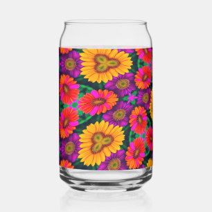 farbenfroh Daisy Bouquet Pattern Dosenglas