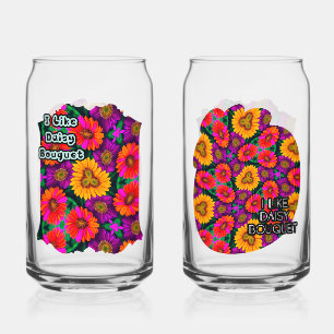 farbenfroh Daisy Bouquet Pattern Dosenglas