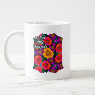 farbenfroh Daisy Bouquet Pattern Jumbo-Tasse