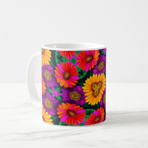 farbenfroh Daisy Bouquet Pattern Kaffeetasse