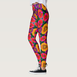 farbenfroh Daisy Bouquet Pattern Leggings
