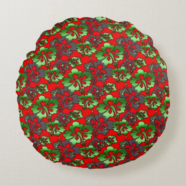 Farbenfroh digitales 3D-Design Rundwurfkissen (16  Rundes Kissen (Vorderseite)