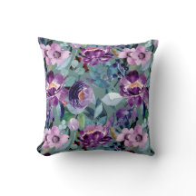 farbenfroh elegantes, florales Kissen