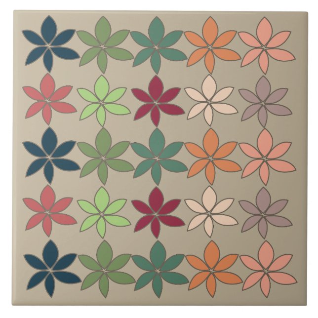 Farbenfroh Fliese (Vorderseite)