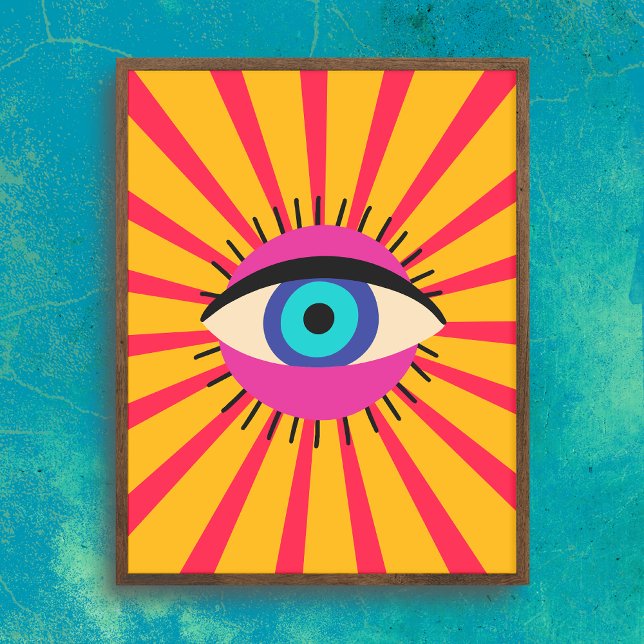 Farbenfroh Funky Evil Eye Poster (Von Creator hochgeladen)