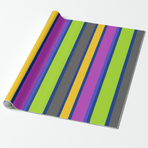 Farbenfroh gestreift geschenkpapier